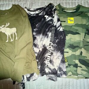 4 shirts BUNDLE Abercrombie Kids 3 Long Sleeve 1 Tee size 11/12